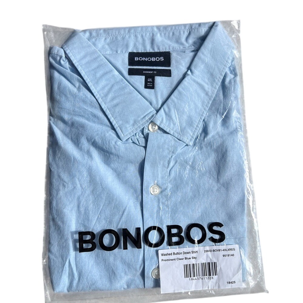 Bonobos Washed Button Down Shirt Prominent Fit 4XL